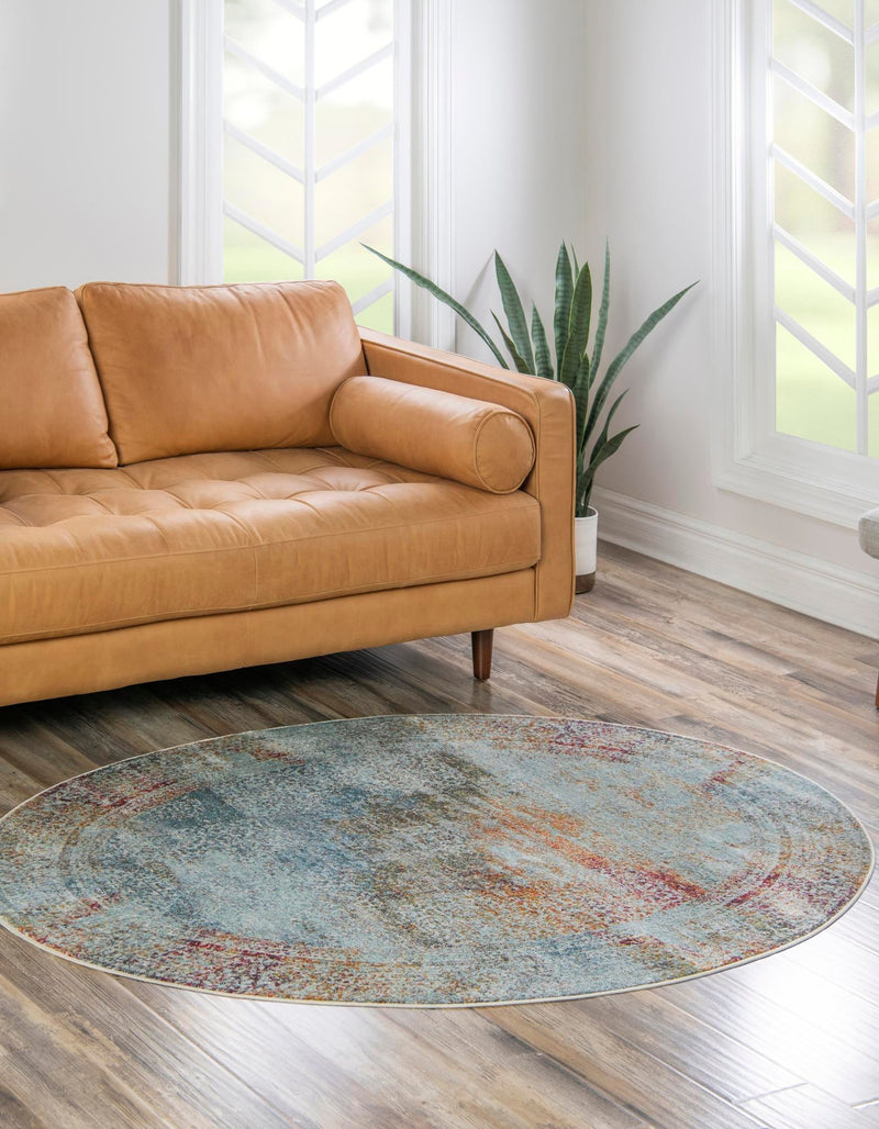 Caribbean Breeze Collection Area Rug -  Yucatan Oval Multi  lifestyle 17