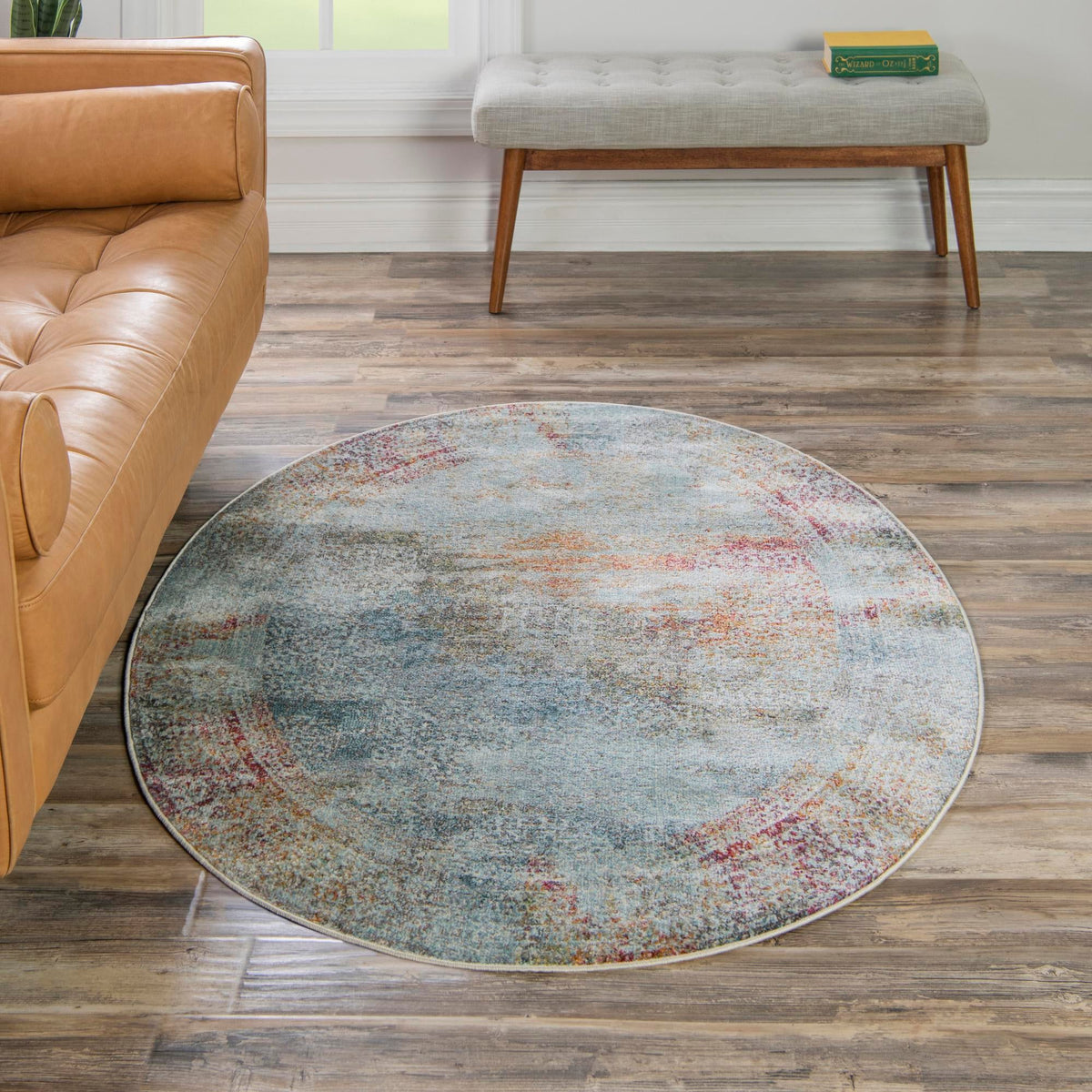 Caribbean Breeze Collection Area Rug -  Yucatan Oval Multi  lifestyle 33