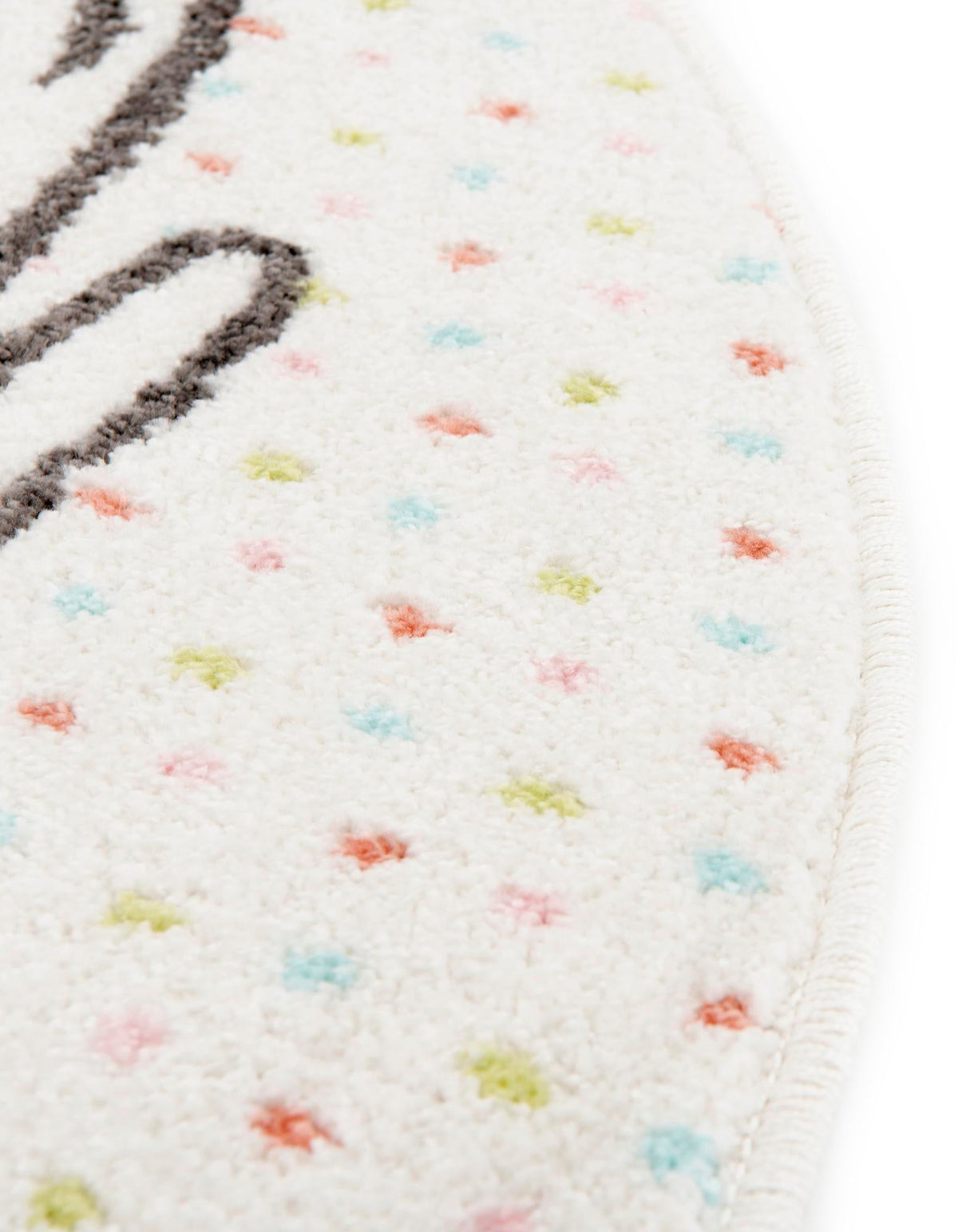 Playful Patterns Collection Area Rug -  Patchwork Round Gray  lifestyle 6