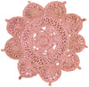 Woven Seaside Jute Collection Area Rug - Coastalhaven (Pink) Round Pink Main