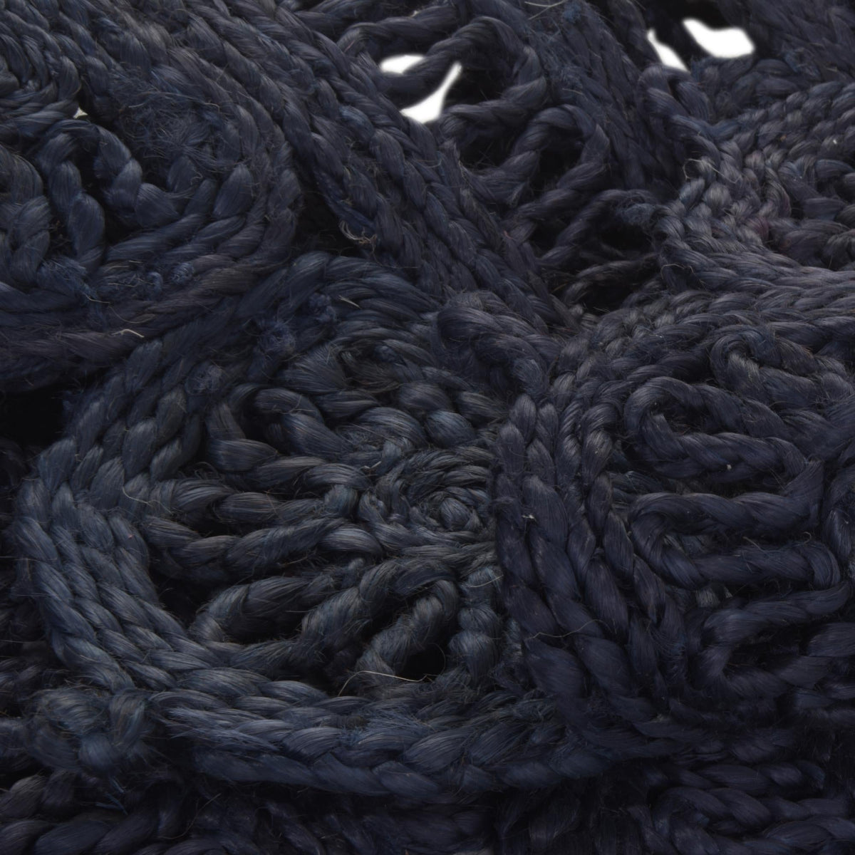 Woven Seaside Jute Collection Area Rug - Coastalhaven (Navy Blue) Round Navy Blue  lifestyle 15
