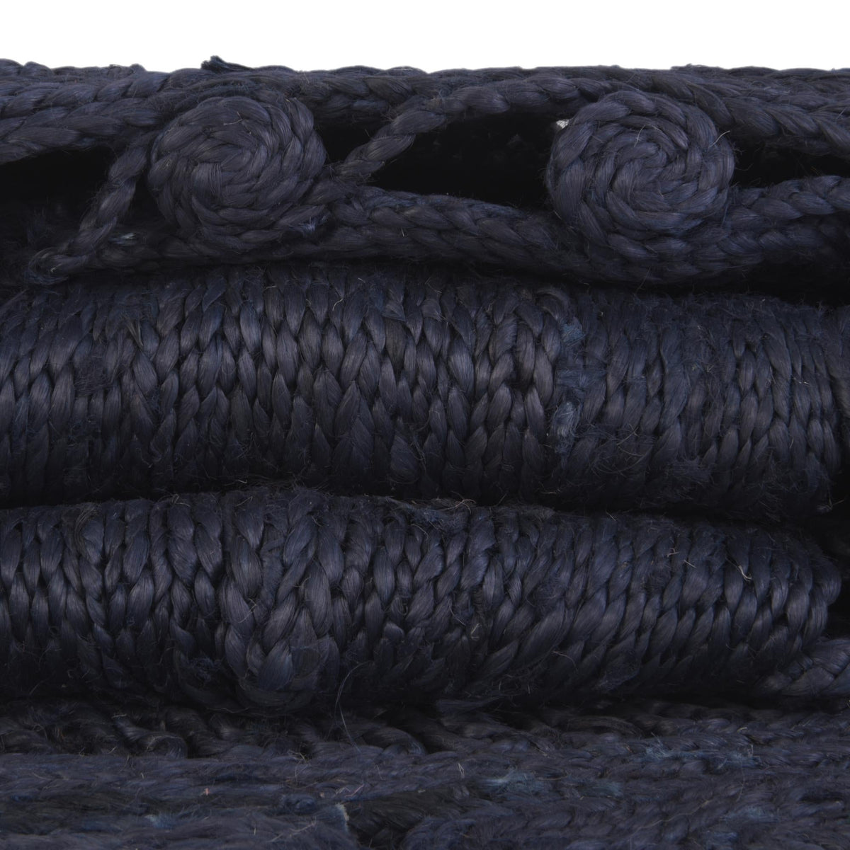 Woven Seaside Jute Collection Area Rug - Coastalhaven (Navy Blue) Round Navy Blue  lifestyle 29