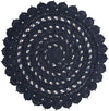 Woven Seaside Jute Collection Area Rug - Coastalhaven (Navy Blue) Round Navy Blue  lifestyle 4