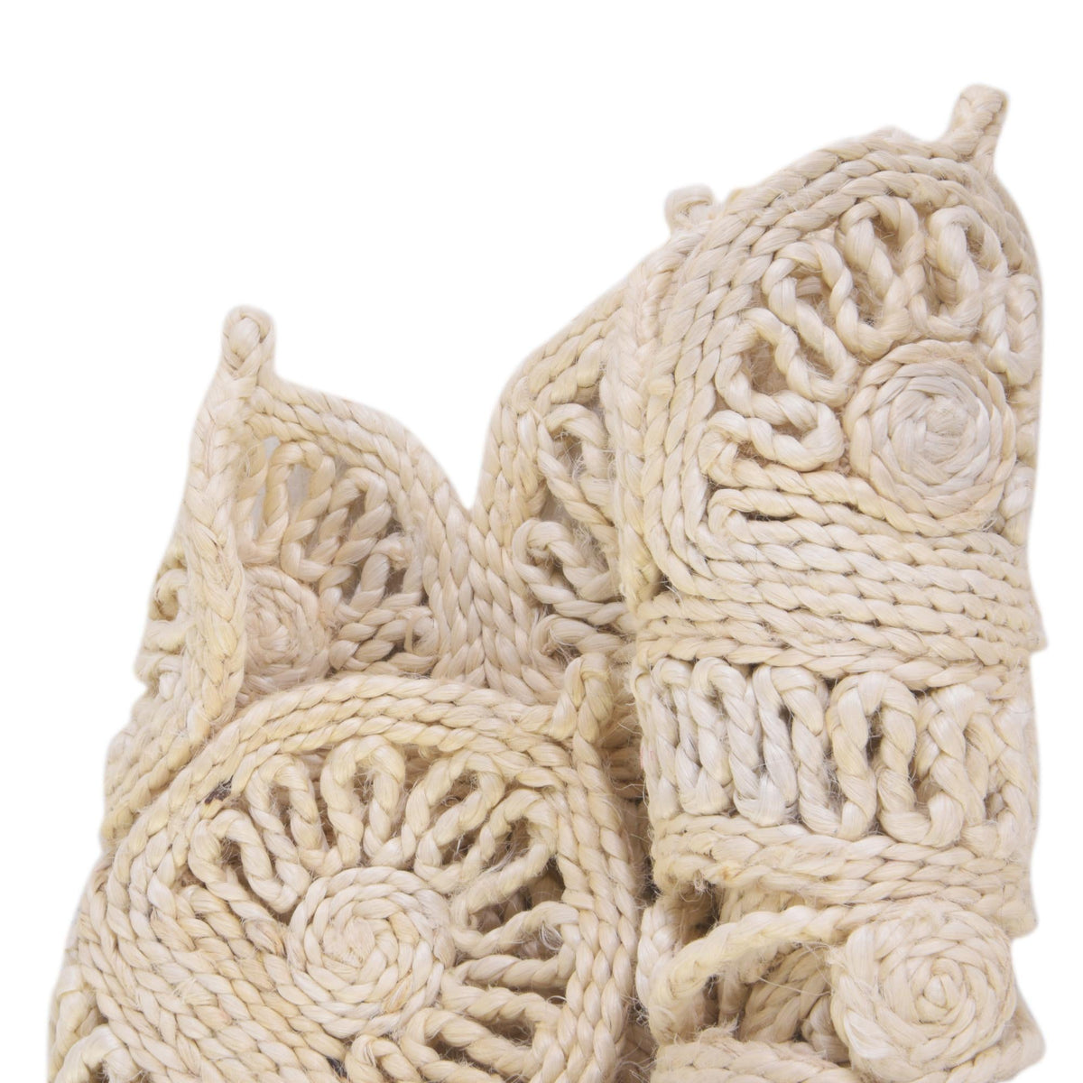 Woven Seaside Jute Collection Area Rug - Coastalhaven (Ivory) Round Ivory  lifestyle 19