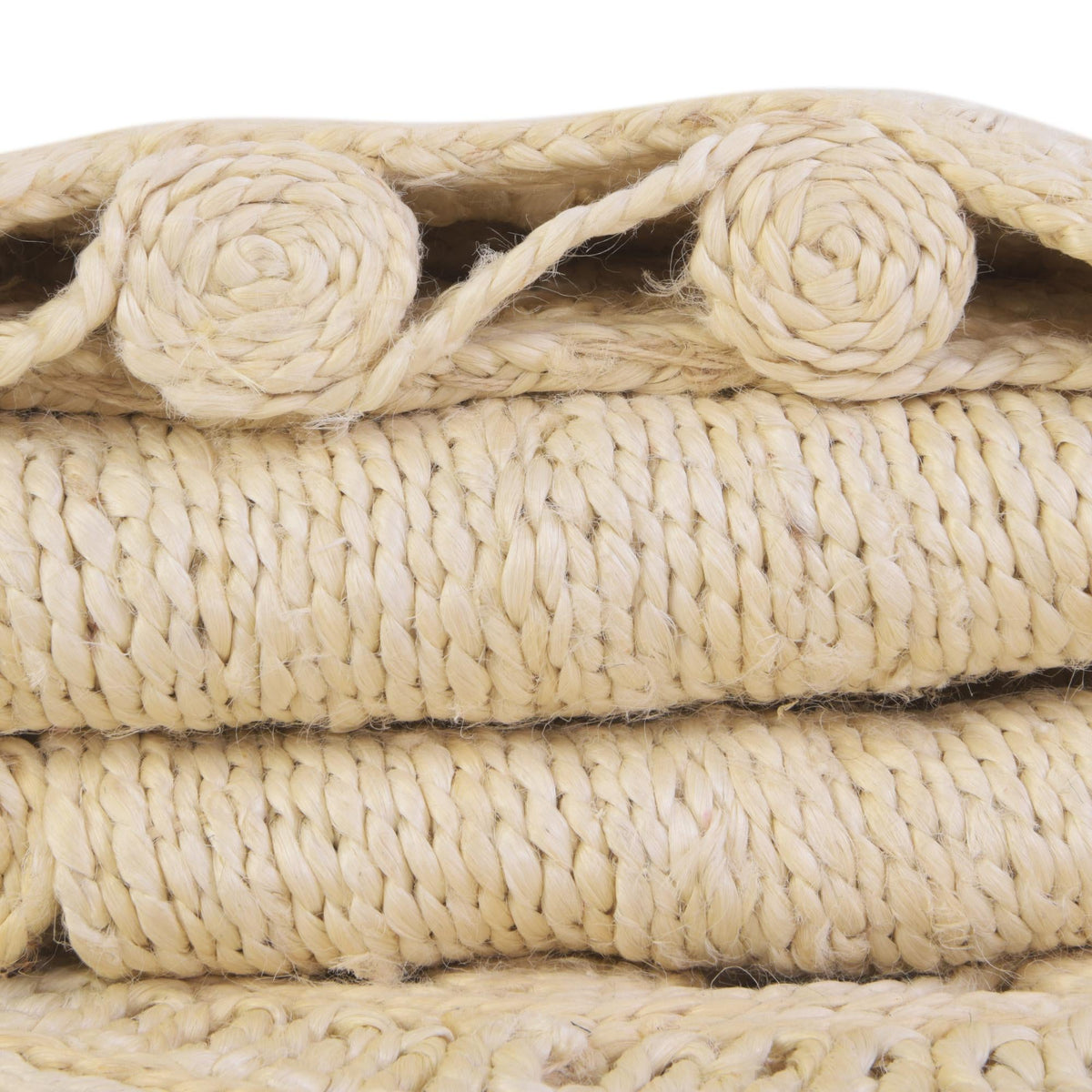 Woven Seaside Jute Collection Area Rug - Coastalhaven (Ivory) Round Ivory  lifestyle 23