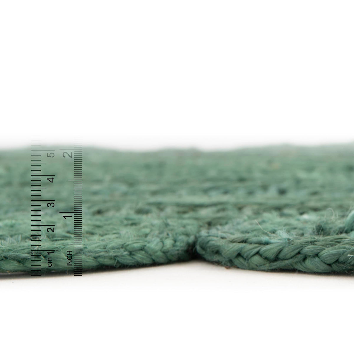 Woven Seaside Jute Collection Area Rug - Coastalhaven (Hunter Green) Round Hunter Green  lifestyle 13