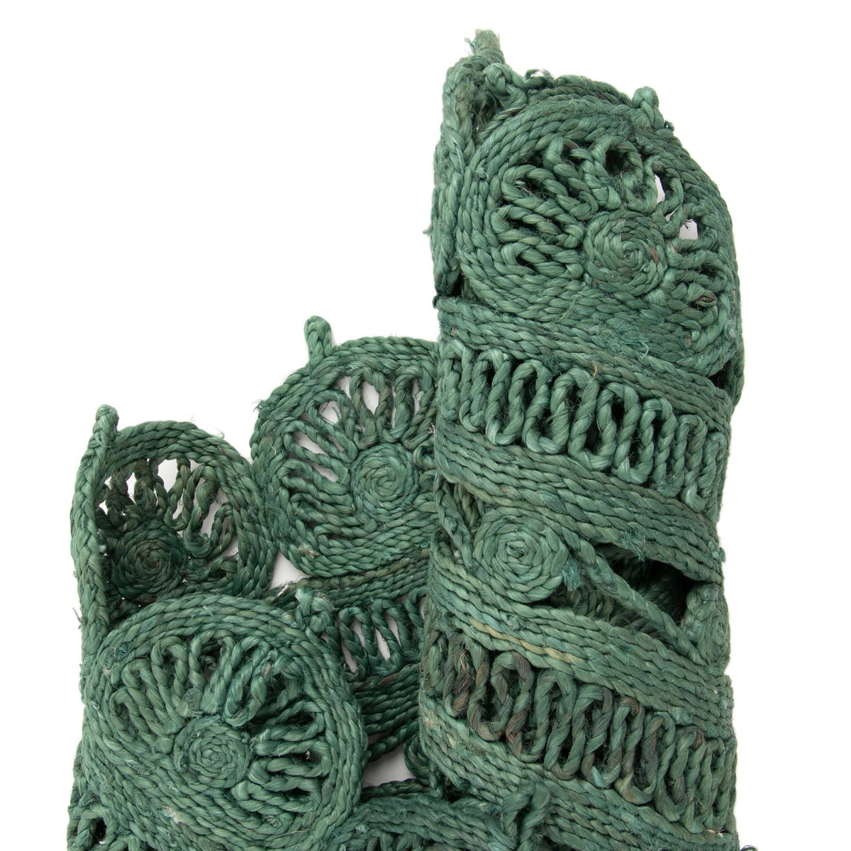 Woven Seaside Jute Collection Area Rug - Coastalhaven (Hunter Green) Round Hunter Green  lifestyle 27