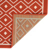 Seaside Lattice Collection Area Rug - Brighton Rectangle Rust Red  lifestyle 73