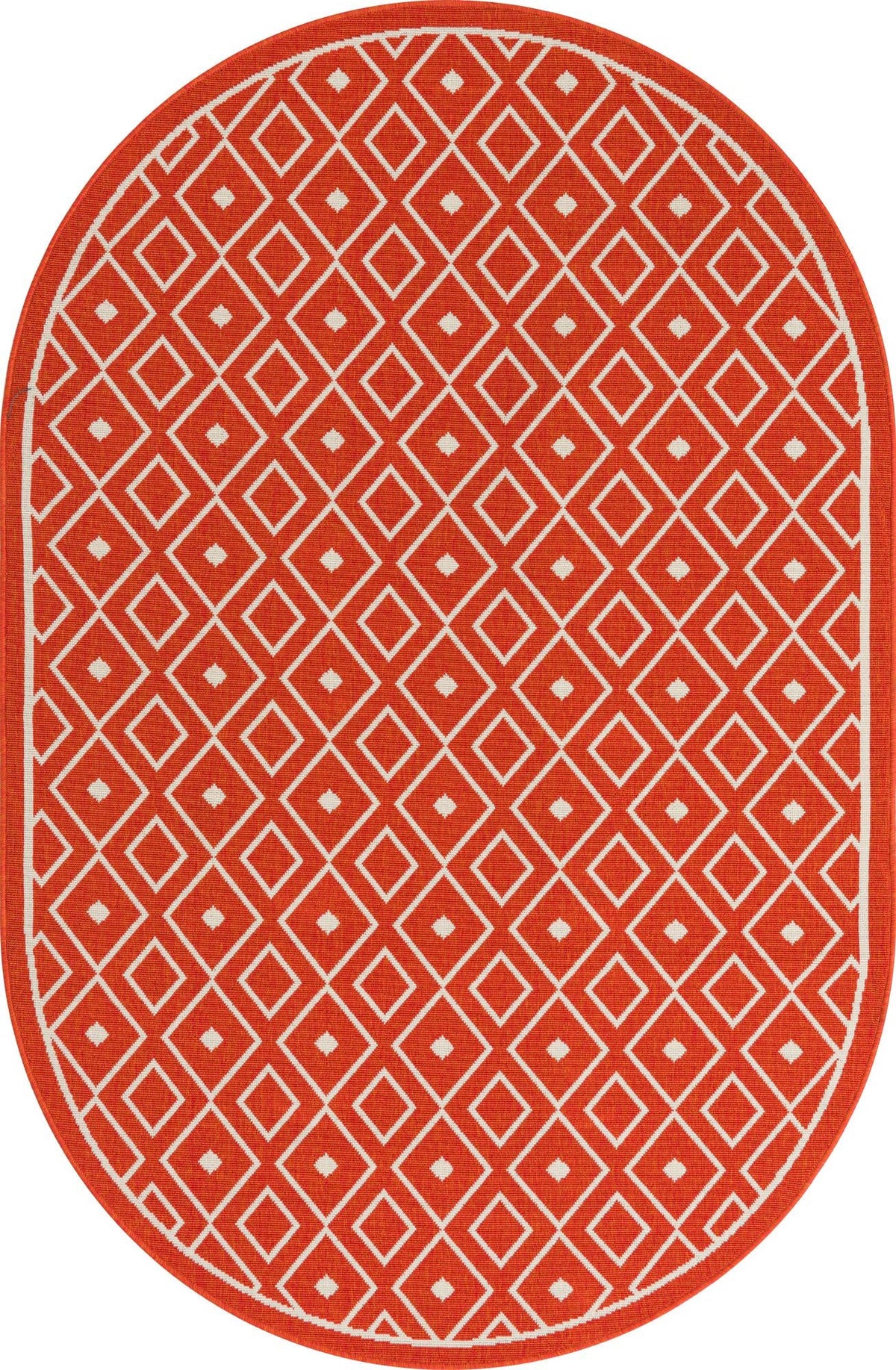 Savannah Pergola Collection Area Rug - Grove Oval Rust Red  lifestyle 44