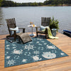 Seaside Haven Rugs Collection Area Rug -  Starfish Square Navy Blue  lifestyle 52