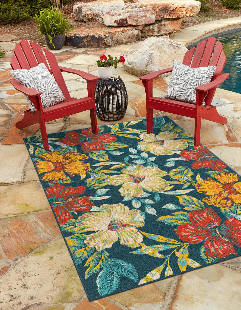 Seaside Haven Rugs Collection Area Rug -  Nautical Rectangle Multi  lifestyle 3