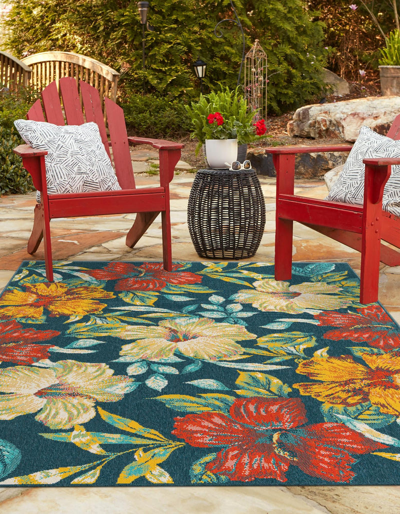 Seaside Haven Rugs Collection Area Rug -  Nautical Rectangle Multi  lifestyle 5