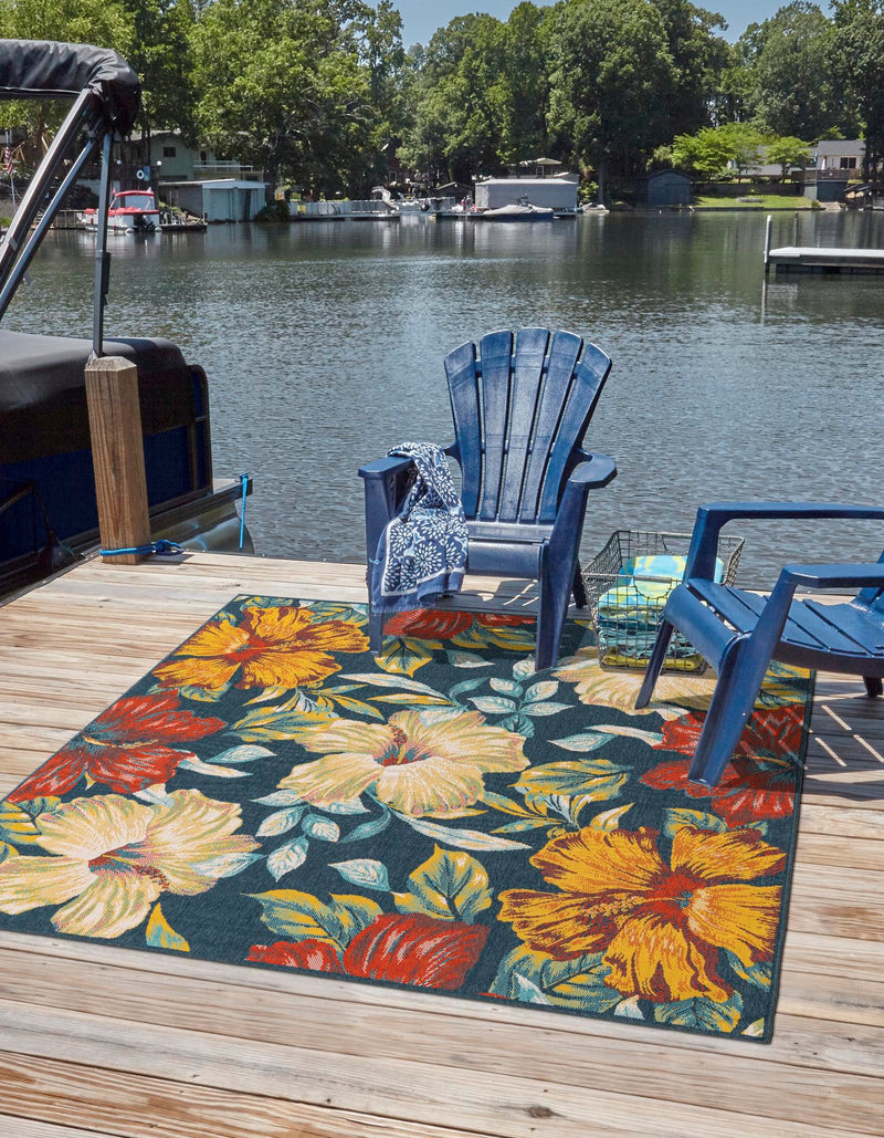 Seaside Haven Rugs Collection Area Rug -  Nautical Square Multi  lifestyle 34