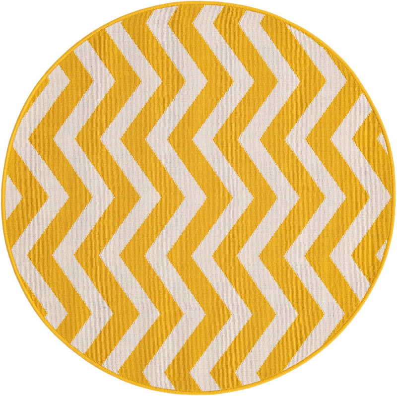 Seaside Haven Rugs Collection Area Rug -  Seafarer Round Yellow  lifestyle 30
