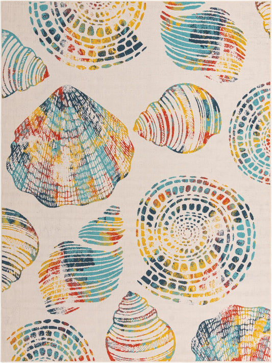 Seaside Haven Rugs Collection Area Rug -  Saltwater Rectangle Multi Main