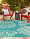 Seaside Haven Rugs Collection Area Rug -  Saltwater Rectangle Teal  lifestyle 10