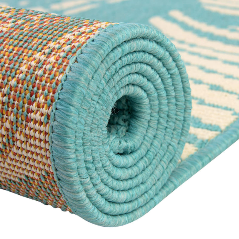 Seaside Haven Rugs Collection Area Rug -  Saltwater Rectangle Teal  lifestyle 44