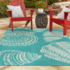 Seaside Haven Rugs Collection Area Rug -  Saltwater Rectangle Teal  lifestyle 59
