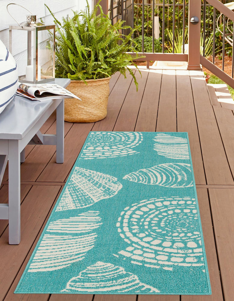 Seaside Haven Rugs Collection Area Rug -  Saltwater Runner Teal  lifestyle 94