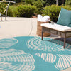 Seaside Haven Rugs Collection Area Rug -  Saltwater Round Teal  lifestyle 126