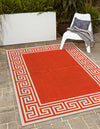Seaside Haven Rugs Collection Area Rug -  Marina Rectangle Rust Red  lifestyle 4