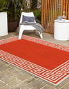 Seaside Haven Rugs Collection Area Rug -  Marina Rectangle Rust Red  lifestyle 7
