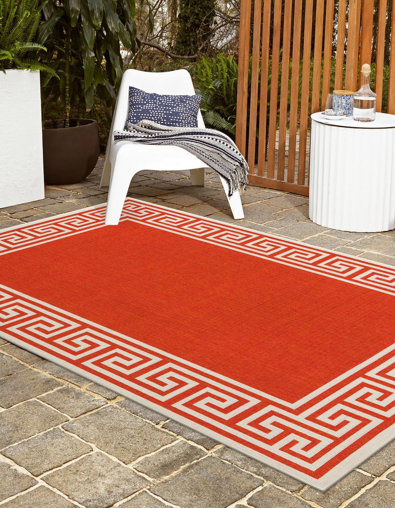 Seaside Haven Rugs Collection Area Rug -  Marina Rectangle Rust Red  lifestyle 7