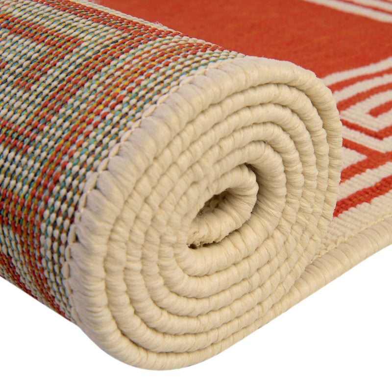 Seaside Haven Rugs Collection Area Rug -  Marina Rectangle Rust Red  lifestyle 29