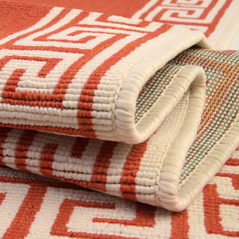 Seaside Haven Rugs Collection Area Rug -  Marina Rectangle Rust Red  lifestyle 31