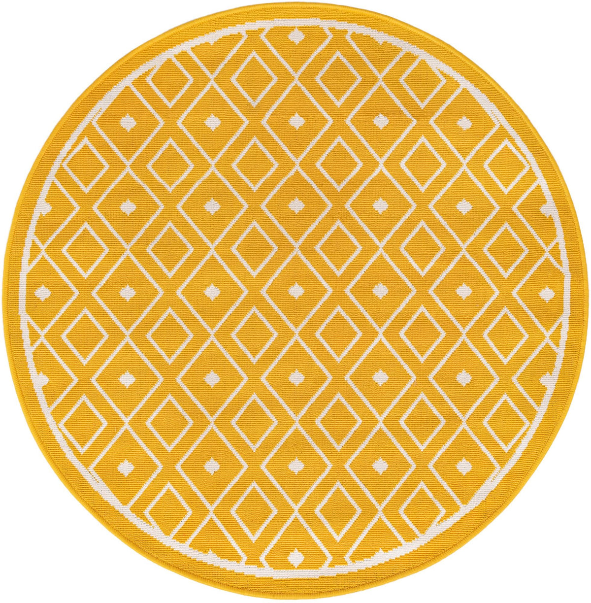 Savannah Pergola Collection Area Rug - Grove Round Yellow  lifestyle 53