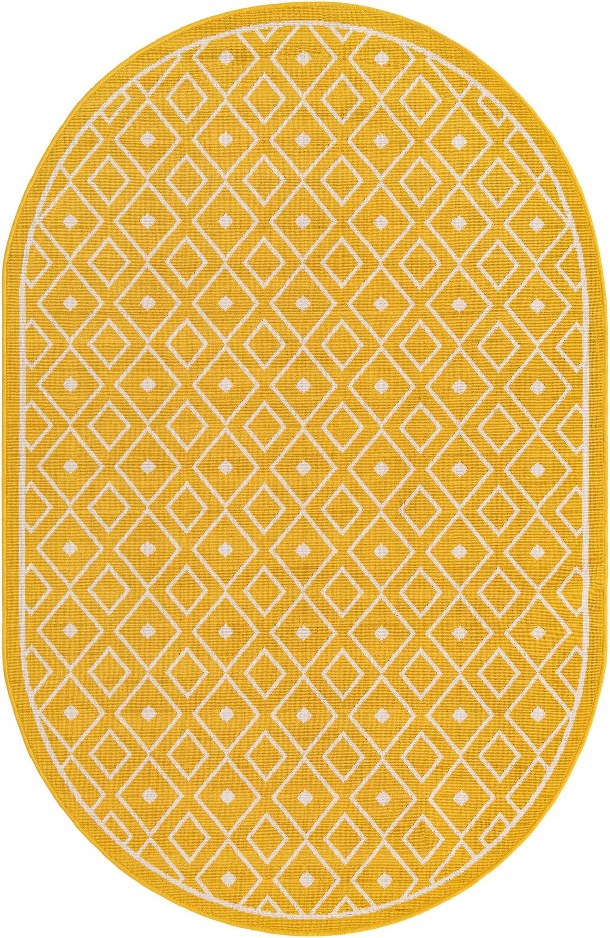 Savannah Pergola Collection Area Rug - Grove Oval Yellow  lifestyle 52
