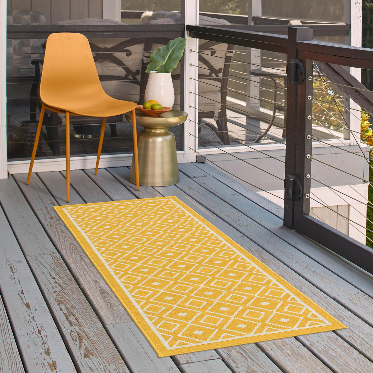 Savannah Pergola Collection Area Rug - Grove Runner Yellow  lifestyle 190