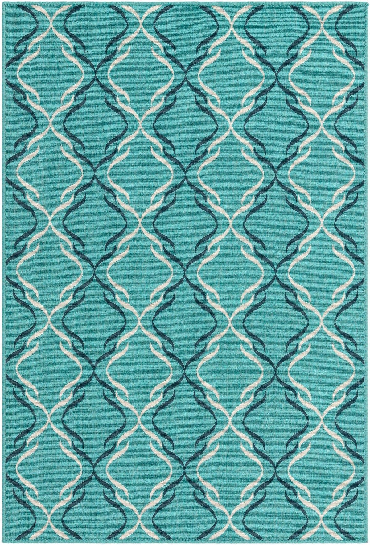 Savannah Pergola Collection Area Rug -  Meadow Rectangle Teal  lifestyle 3