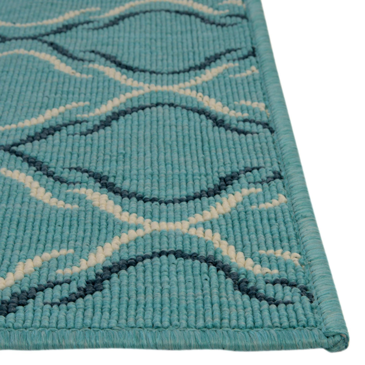 Seaside Lattice Collection Area Rug -  Hastings Rectangle Teal  lifestyle 38