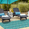 Seaside Lattice Collection Area Rug -  Hastings Rectangle Teal  lifestyle 45