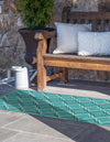 Seaside Lattice Collection Area Rug -  Hastings Runner Teal  lifestyle 75