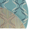 Seaside Lattice Collection Area Rug -  Hastings Round Teal  lifestyle 141