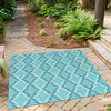 Seaside Lattice Collection Area Rug -  Hastings Square Teal  lifestyle 151