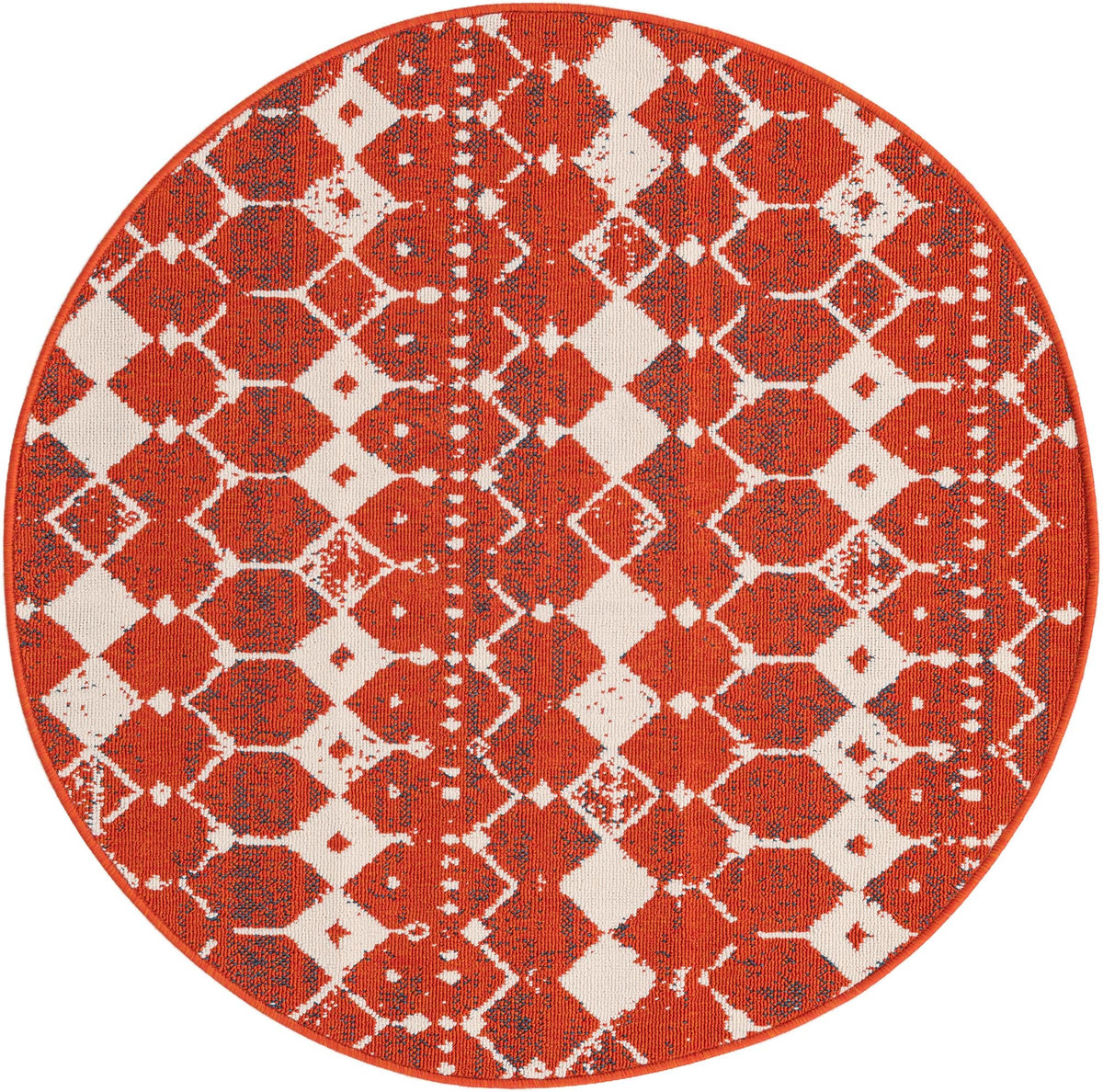 Savannah Pergola Collection Area Rug -  Dune Round Rust Red  lifestyle 67