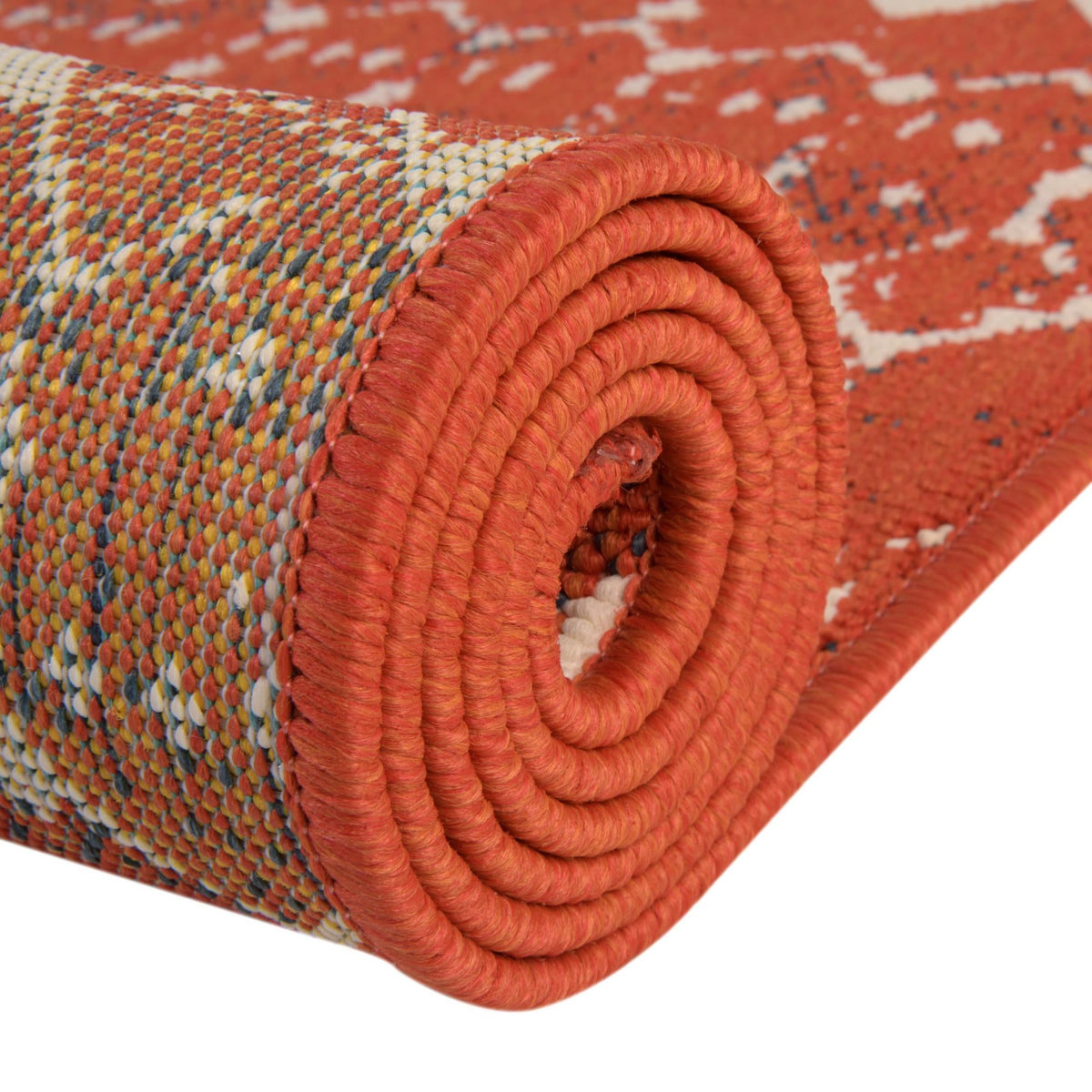Savannah Pergola Collection Area Rug -  Dune Oval Rust Red  lifestyle 222