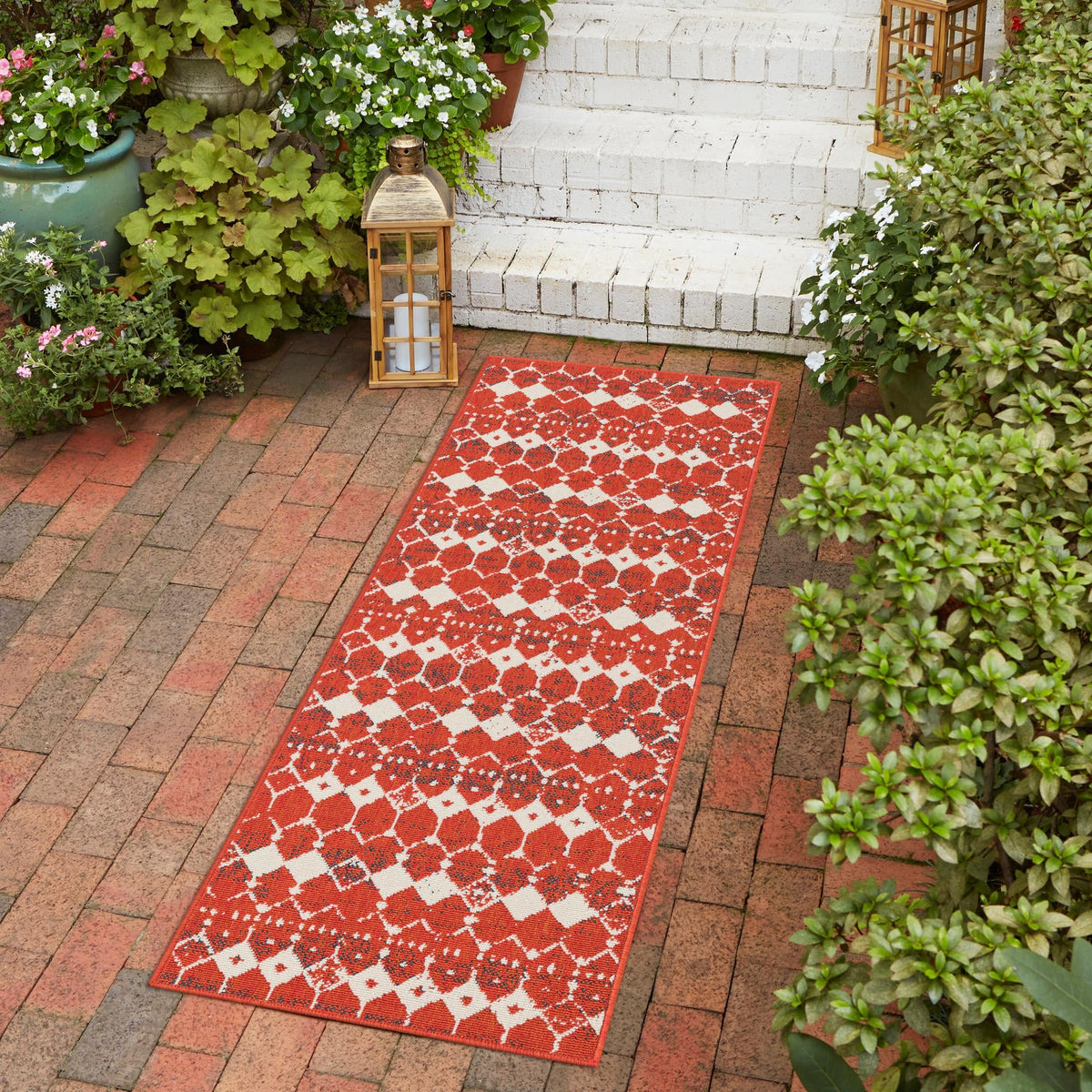 Savannah Pergola Collection Area Rug -  Dune Runner Rust Red  lifestyle 231