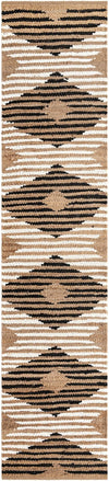 Osian Looms Collection Area Rug - Varanasi Runner Natural Black  lifestyle 36