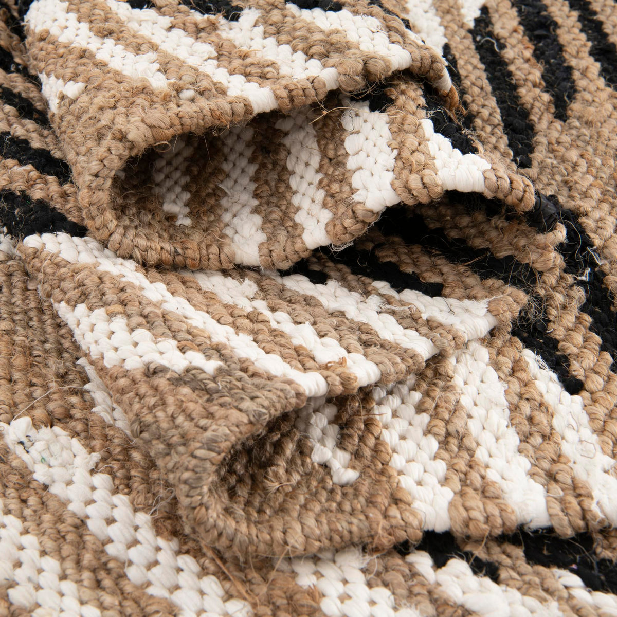 Osian Looms Collection Area Rug - Varanasi Rectangle Natural Black  lifestyle 20