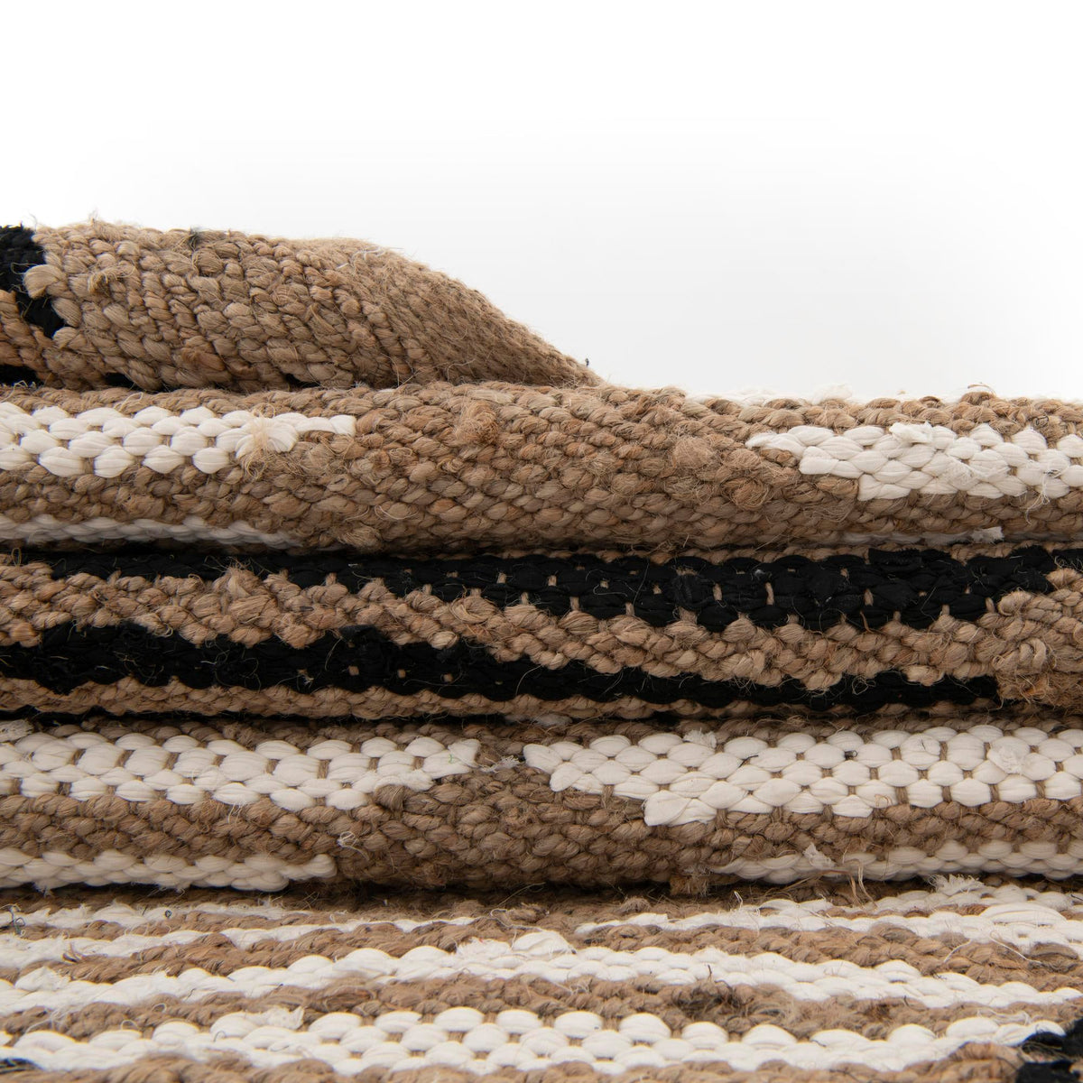 Osian Looms Collection Area Rug - Varanasi Rectangle Natural Black  lifestyle 21