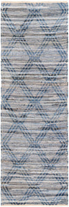 Thar Cotton Collection Area Rug - Pune Runner Denim blue  lifestyle 35