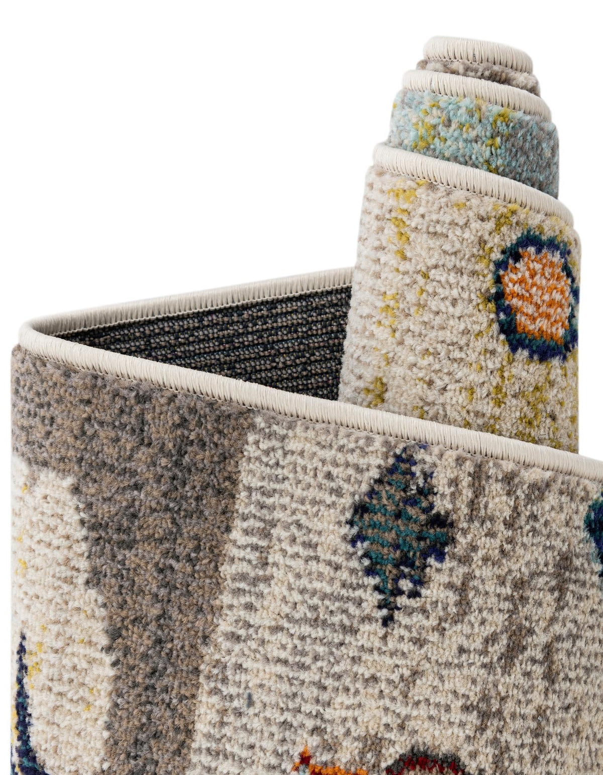 Colorburst Oasis Collection Area Rug -  Mosaic Rectangle Ivory Gray Blue  lifestyle 10
