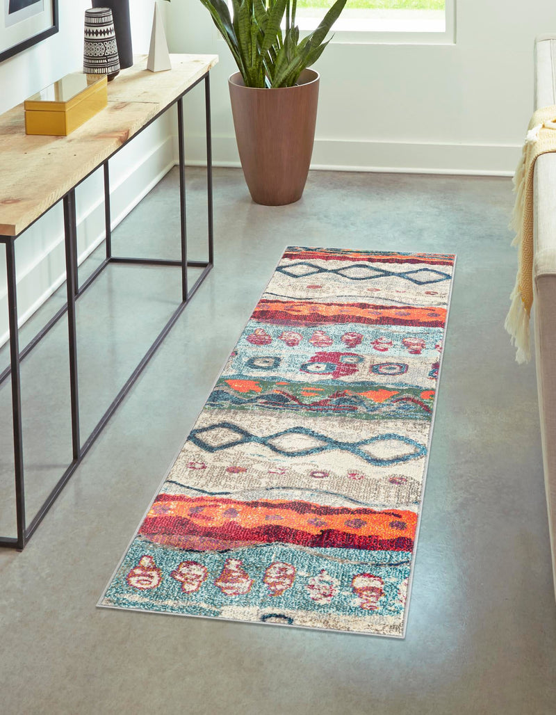 Colorburst Oasis Collection Area Rug -  Lagoon Runner Multi  lifestyle 22