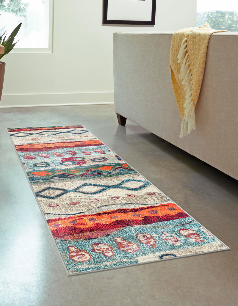 Colorburst Oasis Collection Area Rug -  Lagoon Runner Multi  lifestyle 27