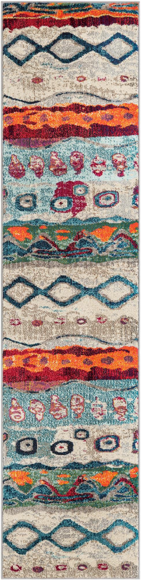 Colorburst Oasis Collection Area Rug -  Lagoon Runner Multi  lifestyle 17