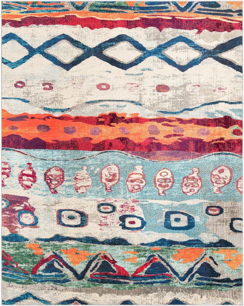 Colorburst Oasis Collection Area Rug -  Lagoon Rectangle Multi  lifestyle 3